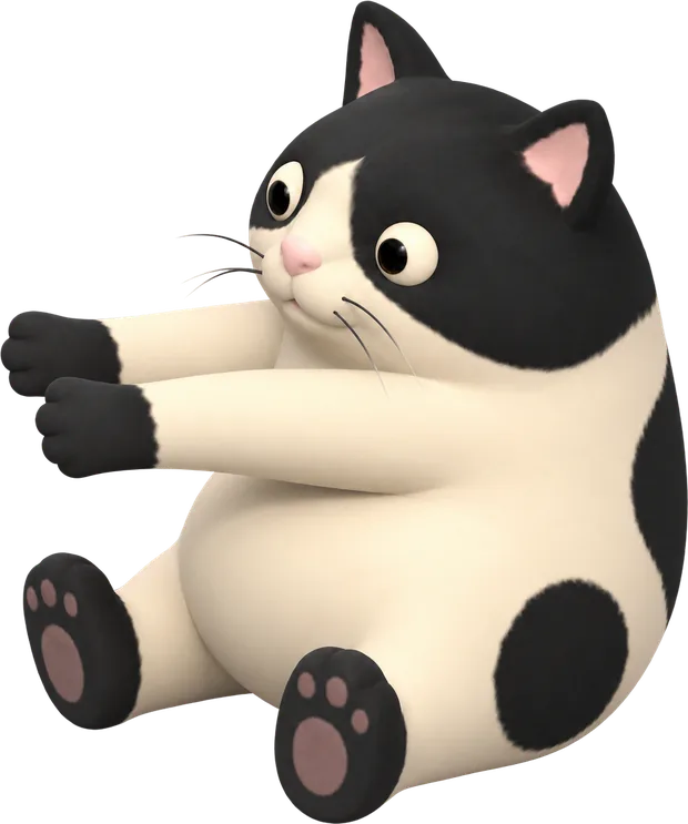 The other cat reaching out